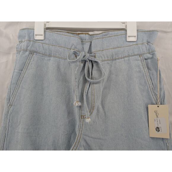 Universal Thread Wide Leg Jeans 2S Blue Light Wash High Rise Drawstring Everyday - Picture 2 of 11